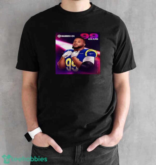 Aaron Donald Cartoon Pictures Madden 24 NFL Overall T Shirt - Black Unisex T-Shirt