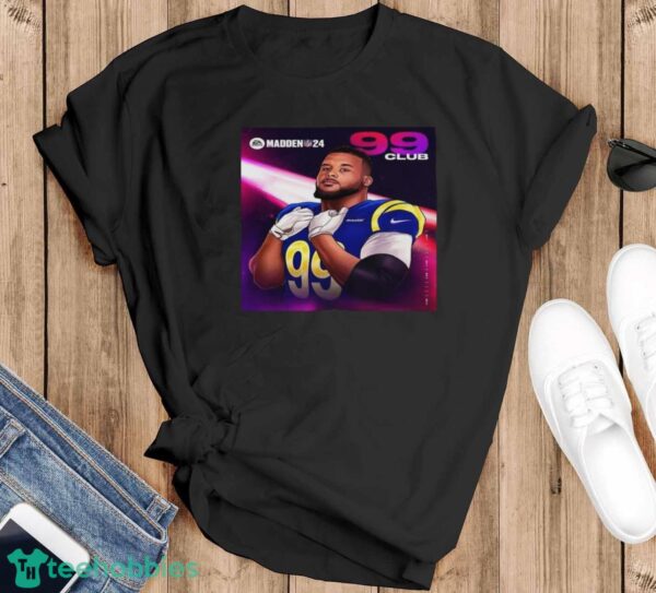 Aaron Donald Cartoon Pictures Madden 24 NFL Overall T Shirt - Black T-Shirt