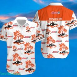 ADVANCE AUTO PARTS Orange Coconut Tree Pattern Beach Hawaiian Shirt And Shorts For Men And Women Product Photo 1