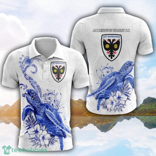 AFC Wimbledon Turtle White Polo Shirt For Men And Women Gofl Polo Product Photo 1