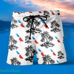 AMERICAN AIRLINES Black Coconut Tree Pattern Beach awaiian Shirt And Shorts For Men And Women Product Photo 1