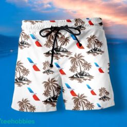 AMERICAN AIRLINES Coconut Tree Pattern Beach Hawaiian Shirt And Shorts For Fans Product Photo 2