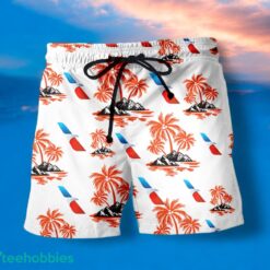 AMERICAN AIRLINES Orange Coconut Tree Pattern Beach Hawaiian Shirt And Shorts For Men And Women image AMERICAN AIRLINES Orange Coconut Tree Pattern Beach Hawaiian Shirt And Shorts For Men And Women Product Photo 2