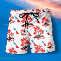 AMERICAN AIRLINES Red Coconut Tree Pattern Beach Hawaiian Shirt And Shorts For Men And Women image AMERICAN AIRLINES Red Coconut Tree Pattern Beach Hawaiian Shirt And Shorts For Men And Women Product Photo 2
