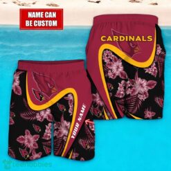 Arizona Cardinals NFL Floral Hawaiian Shirt And Beach Shorts Custom Name For Fans Product Photo 2