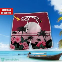 Arizona Cardinals NFL Team Hawaiian Shirt And Shorts Floral Beach Pattern Custom Name Product Photo 2