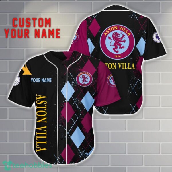 Aston Villa F.C Custom Name 3D Baseball Jersey Shirt Men Women Gift Product Photo 1