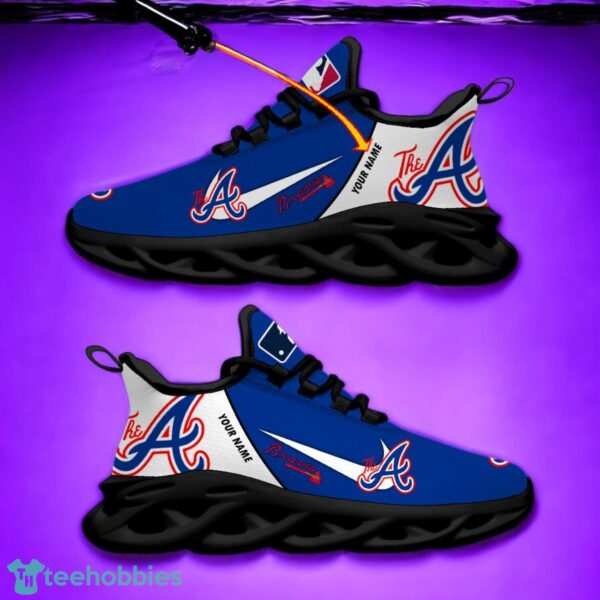 Atlanta braves Team Logo Personalized Name MLB Max Soul Shoes For Men Women Sport Gift Product Photo 2