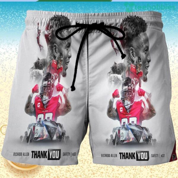 Atlanta Falcons Ricardo Allen 37 3D Printed Hawaiian Shorts Product Photo 1