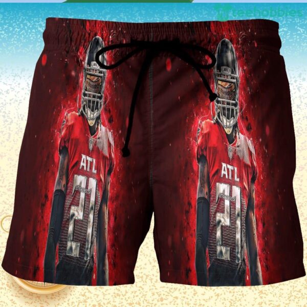 Atlanta Falcons Todd Gurley 21 3D Printed Hawaiian Shorts Product Photo 1