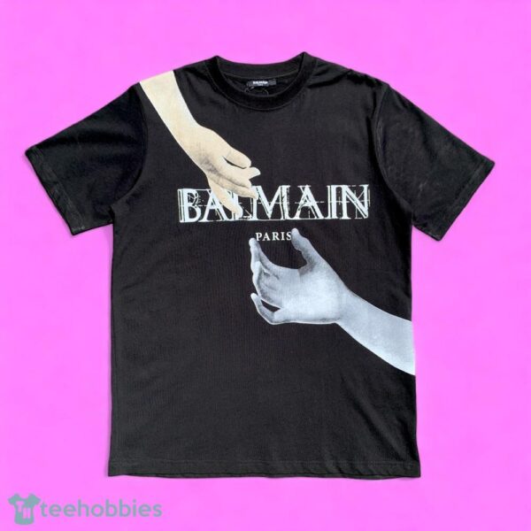 Balmain Paris Statue Print Black Crewneck T-Shirt Product Photo 1