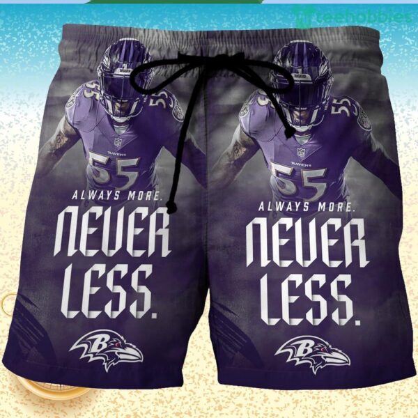 Baltimore Ravens Always More Never Less 3D Printed Hawaiian Shorts Product Photo 1