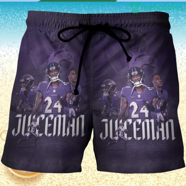 Baltimore Ravens Juice Man 3D Printed Hawaiian Shorts Product Photo 1