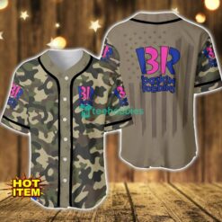 Baskin Robbins Camouflage Military camouflage Patterns Flag Baseball Jersey Shirt Product Photo 1