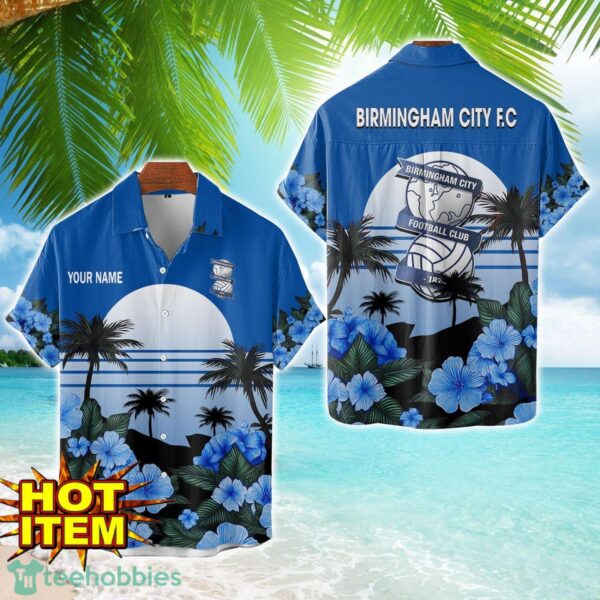 Birmingham City F.C Floral Flower 3D Hawaiian Shirt And Shorts Custom Name Product Photo 1