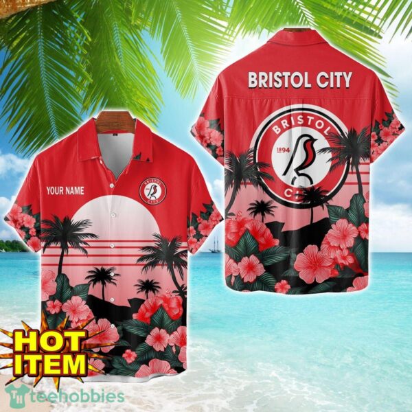 Bristol City Floral Flower 3D Hawaiian Shirt And Shorts Custom Name Product Photo 1