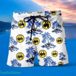 BUFFALO WILD WINGS Blue Coconut Tree Pattern Beach Hawaiian Shirt And Shorts For Men And Women Product Photo 1