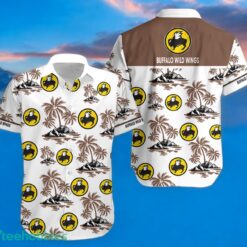 BUFFALO WILD WINGS Coconut Tree Pattern Beach Hawaiian Shirt And Shorts For Fans Product Photo 1