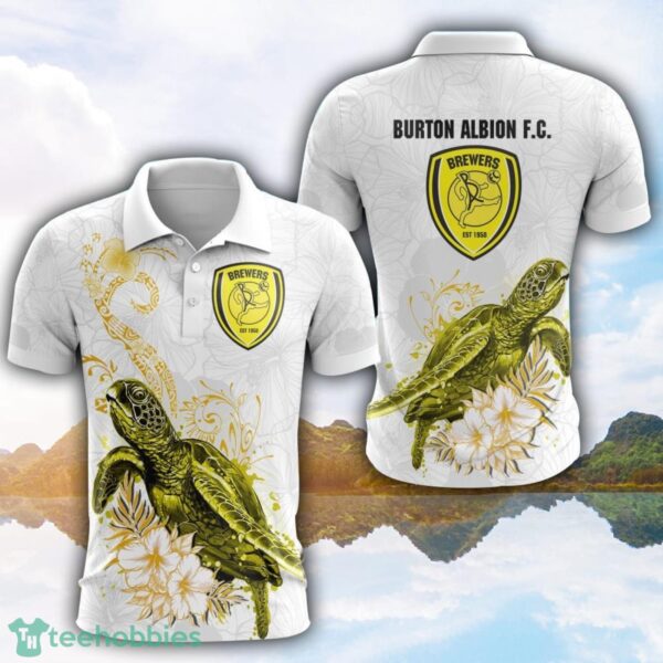 Burton Albion F.C Turtle White Polo Shirt For Men And Women Gofl Polo Product Photo 1