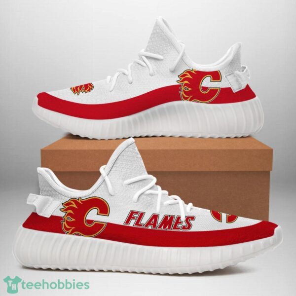 Calgary Flames Yeezy Sneakers For Men And Women Sport Team Gift Product Photo 1