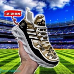 Camo Pattern Shoes New Orleans Saints Max Soul Shoes Sneakers Custom Name For Men And Women Product Photo 1