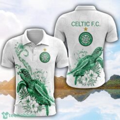Celtic F.C Turtle White Polo Shirt For Men And Women Gofl Polo Product Photo 1