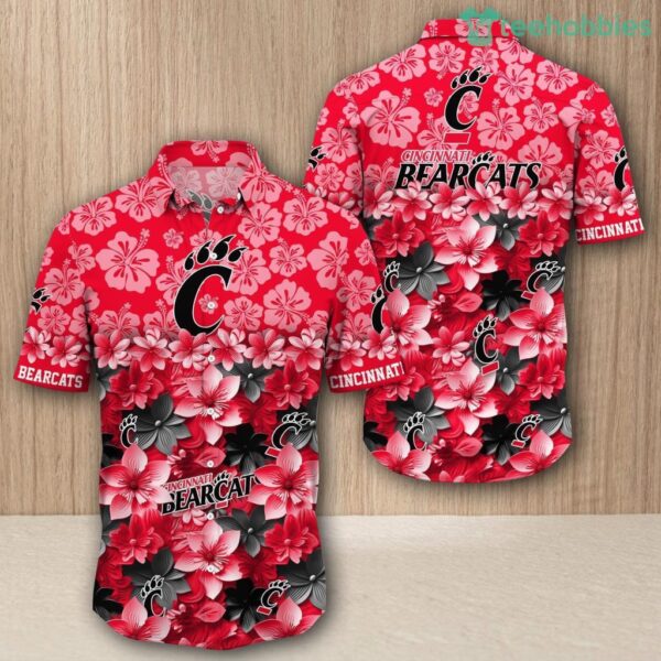 Cincinnati Bearcats 3 Flower 3D Hawaiian Shirt Style New Product Photo 1