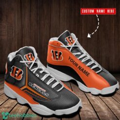 Cincinnati Bengals Custom Name Sports Air Jordan 13 Sneakers Product Photo 1