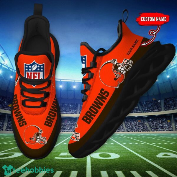 Custom Name Cleveland Browns Max Soul Shoes Sneakers Sport Gift Product Photo 5