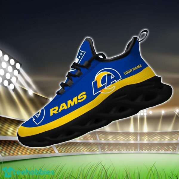 Custom Name Los Angeles Rams Max Soul Shoes Sneakers Sport Gift Product Photo 2
