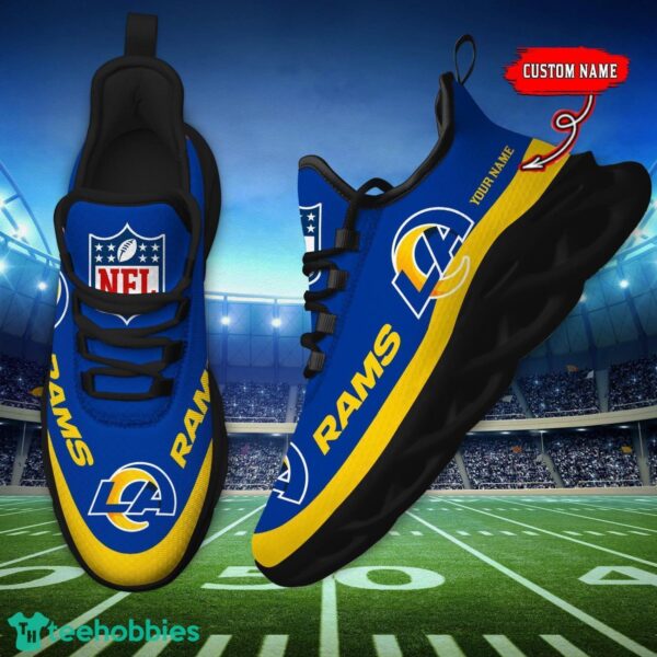 Custom Name Los Angeles Rams Max Soul Shoes Sneakers Sport Gift Product Photo 5