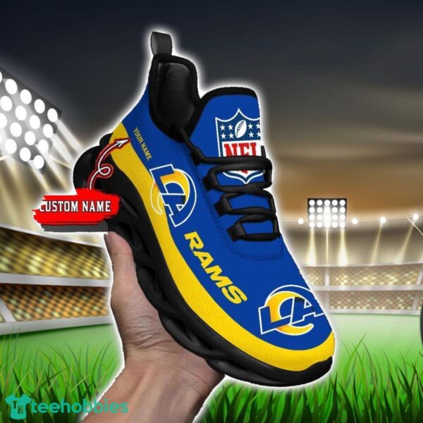 Custom Name Los Angeles Rams Max Soul Shoes Sneakers Sport Gift Product Photo 1