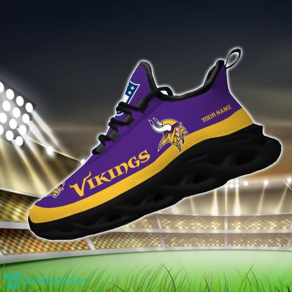 Custom Name Minnesota Vikings Max Soul Shoes Sneakers Sport Gift Product Photo 2
