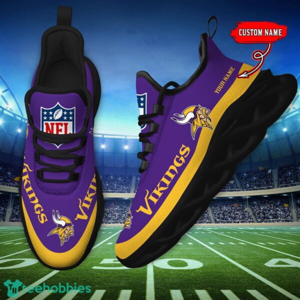 Custom Name Minnesota Vikings Max Soul Shoes Sneakers Sport Gift Product Photo 5
