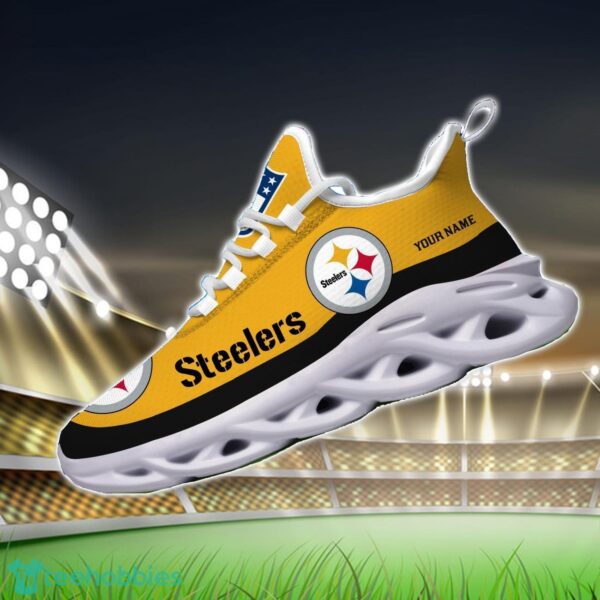 Custom Name Pittsburgh Steelers Max Soul Shoes Sneakers Sport Gift Product Photo 3