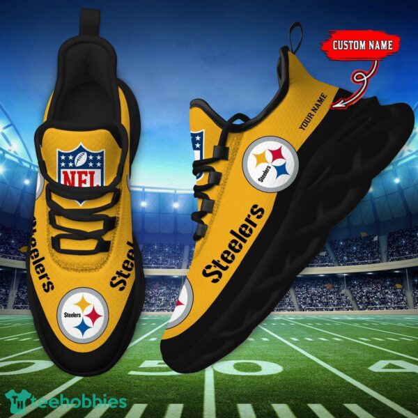 Custom Name Pittsburgh Steelers Max Soul Shoes Sneakers Sport Gift Product Photo 5
