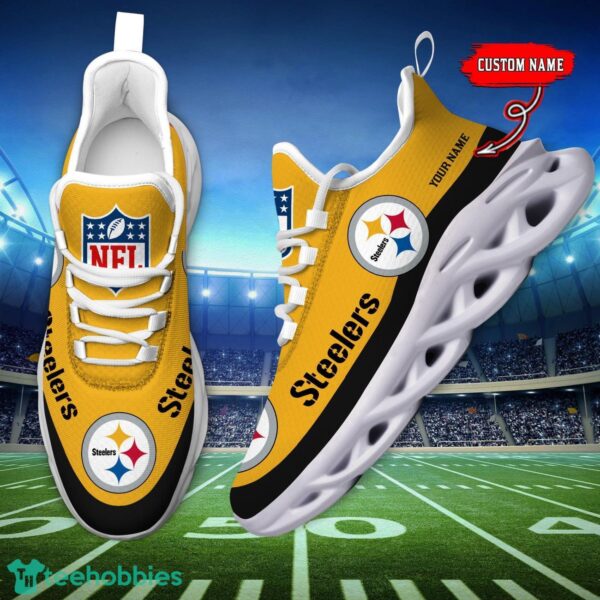 Custom Name Pittsburgh Steelers Max Soul Shoes Sneakers Sport Gift Product Photo 6