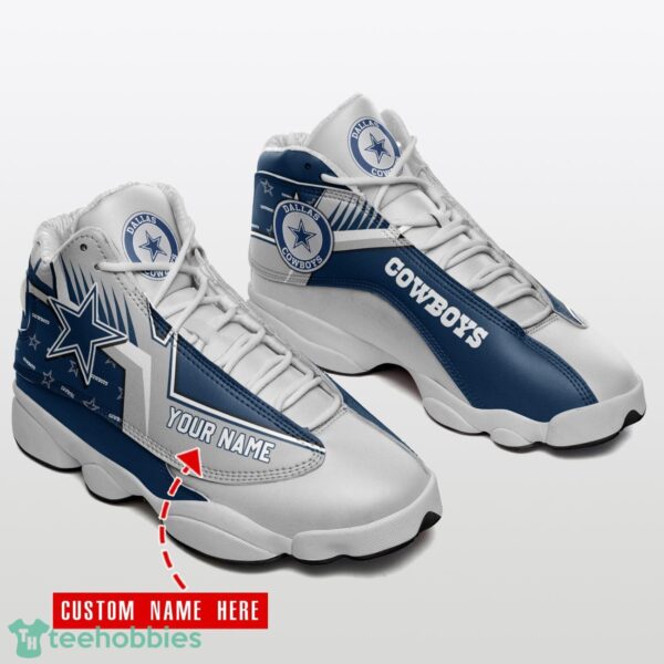 Dallas Cowboys Custom Name Air Jordan 13 Sneakers Custom Shoes Product Photo 1