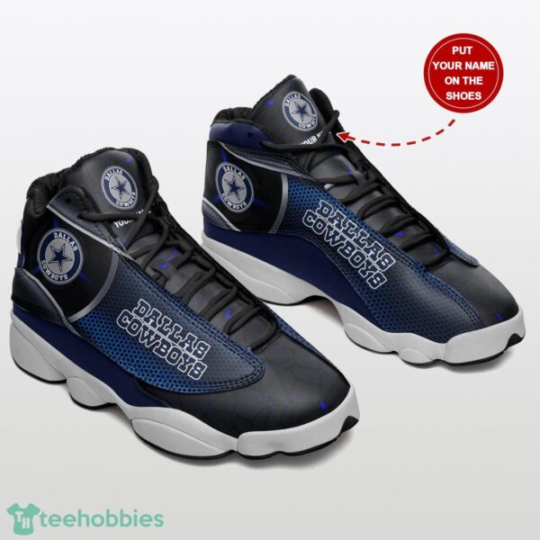 Dallas Cowboys Custom Name Air Jordan 13 Sneakers Shoes Trending Gift Product Photo 1