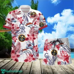 Denver Broncos Denver Nuggets Colorado Rockies Colorado Avalanche Combo Hawaiian Shirt And Shorts Product Photo 1