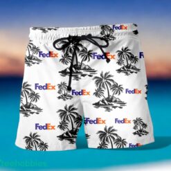 FEDEX Black Coconut Tree Pattern Beach awaiian Shirt And Shorts For Men And Women Product Photo 1