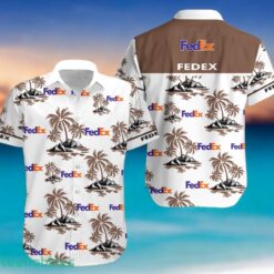 FEDEX Coconut Tree Pattern Beach Hawaiian Shirt And Shorts For Fans Product Photo 1