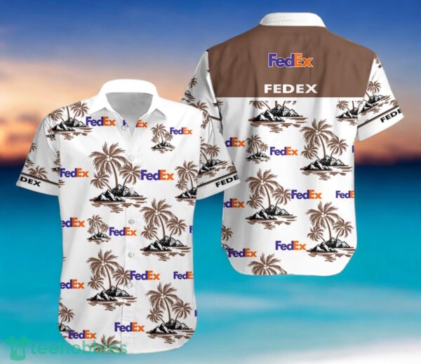 FEDEX Coconut Tree Pattern Beach Hawaiian Shirt And Shorts For Fans Product Photo 1