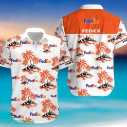 FEDEX Orange Coconut Tree Pattern Beach Hawaiian Shirt And Shorts For Men And Women Product Photo 1