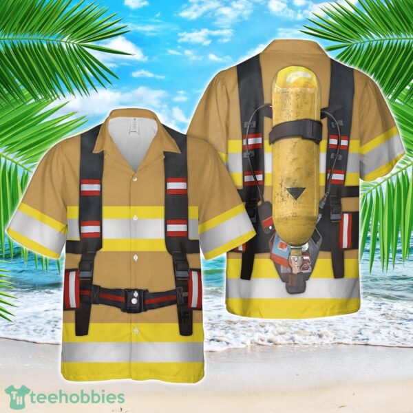 Firefighter 3D Hawaiian Shirt Beach Shirt Product Photo 1