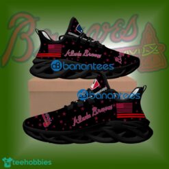 Flag USA Star Fashion MLB Atlanta Braves Emblem Running Sneaker Gift Max Soul Shoes - Flag USA Star Fashion MLB Atlanta Braves Max Soul Shoes Style 2