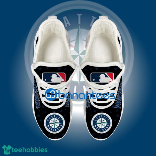 Flag USA Star Fashion MLB Seattle Mariners Artistry Chunky Sneaker Gift Max Soul Shoes - Flag USA Star Fashion MLB Seattle Mariners Max Soul Shoes Style 1