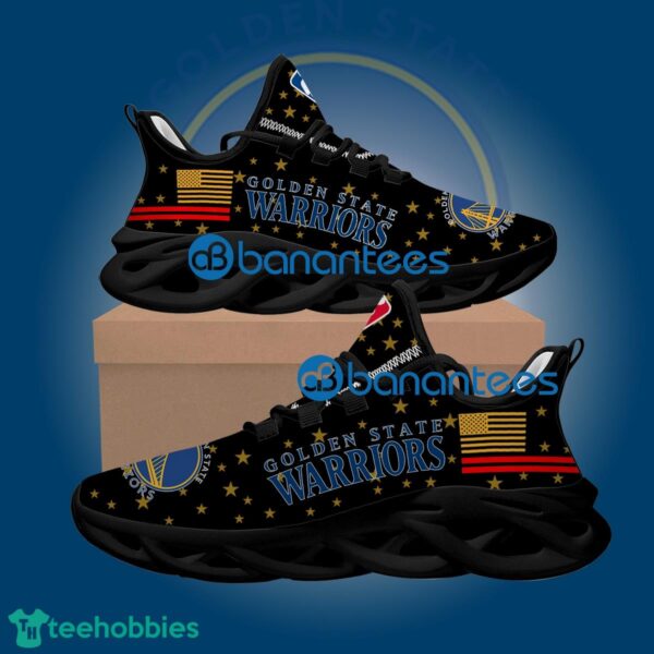 Flag USA Star Fashion NBA Golden State Warriors Detail Chunky Sneaker Gift Max Soul Shoes - Flag USA Star Fashion NBA Golden State Warriors Max Soul Shoes Style 2