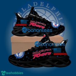 Flag USA Star Fashion NBA Philadelphia 76ers Fresh Running Sneaker Gift Max Soul Shoes - Flag USA Star Fashion NBA Philadelphia 76ers Max Soul Shoes Style 2