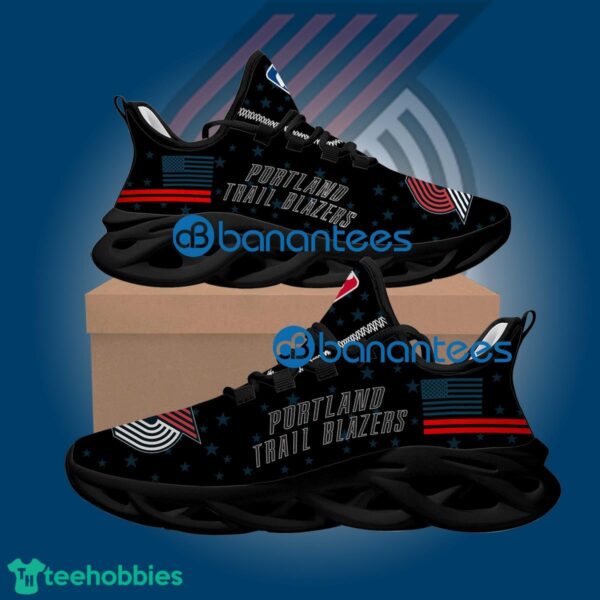 Flag USA Star Fashion NBA Portland Trail Blazers Aesthetic Chunky Sneaker Gift Max Soul Shoes - Flag USA Star Fashion NBA Portland Trail Blazers Max Soul Shoes Style 2